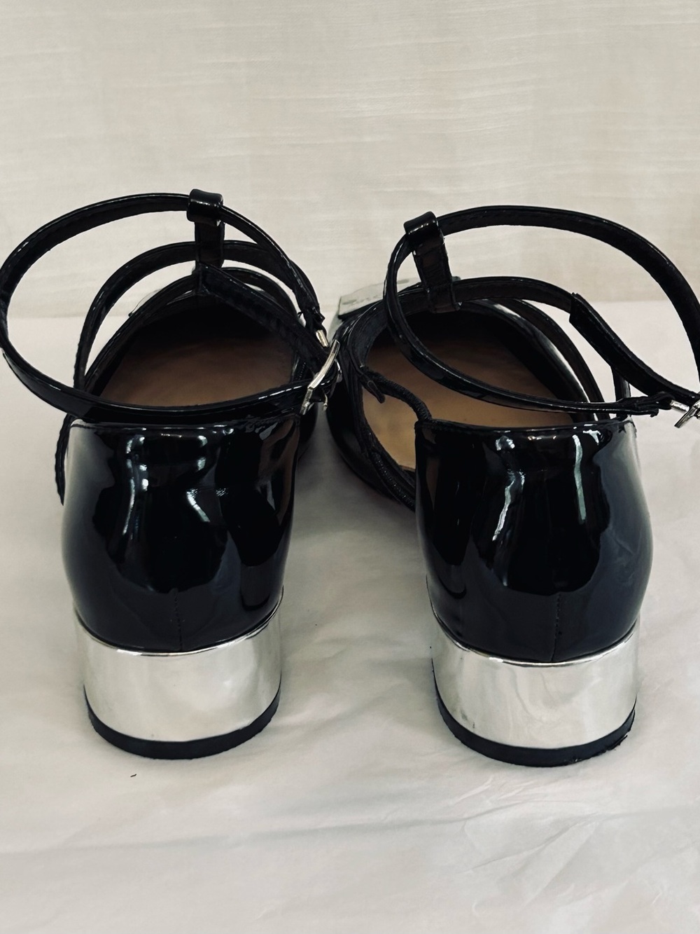 Christian Dior Patent Leather Strappy Mary Jane's w/ Silver Leather Name Plate - Picture 8 of 11